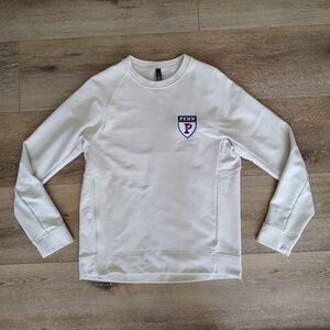 Lululemon Women's UPenn Quakers Oversized Side Zip Sweatshirt Cream Gray S